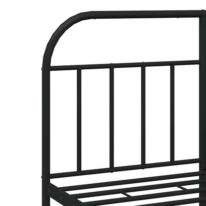 Giroletto con Testiera in Metallo Nero 135x190 cm | homemem39