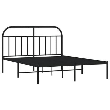 Giroletto con Testiera in Metallo Nero 140x190 cm | homemem39