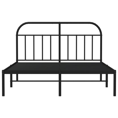 Giroletto con Testiera in Metallo Nero 140x190 cm | homemem39