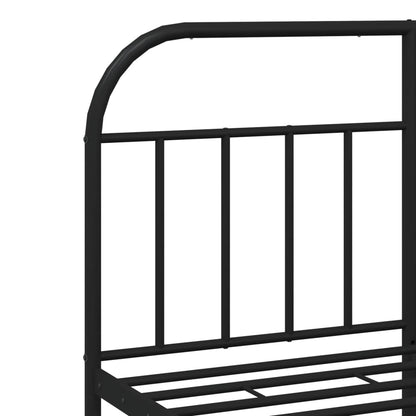 Giroletto con Testiera in Metallo Nero 140x190 cm | homemem39