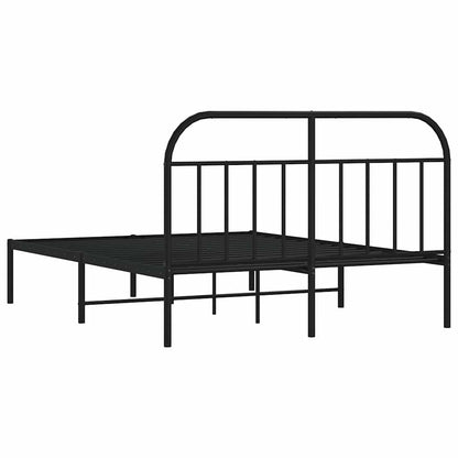 Giroletto con Testiera in Metallo Nero 150x200 cm