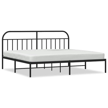 Giroletto con Testiera in Metallo Nero 193x203 cm | homemem39