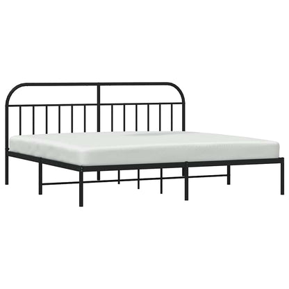 Giroletto con Testiera in Metallo Nero 193x203 cm