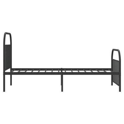 Giroletto con Testiera e Pediera Metallo Nero 107x203 cm | homemem39