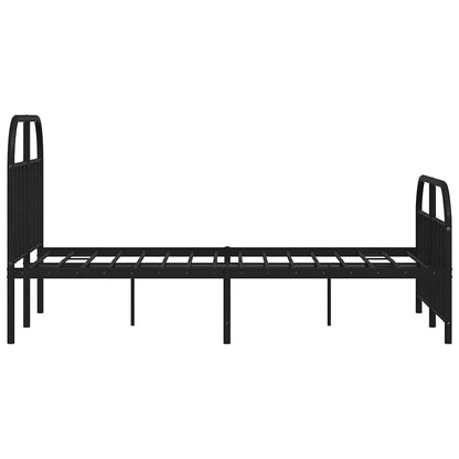 Giroletto con Testiera e Pediera Metallo Nero 120x190 cm | homemem39