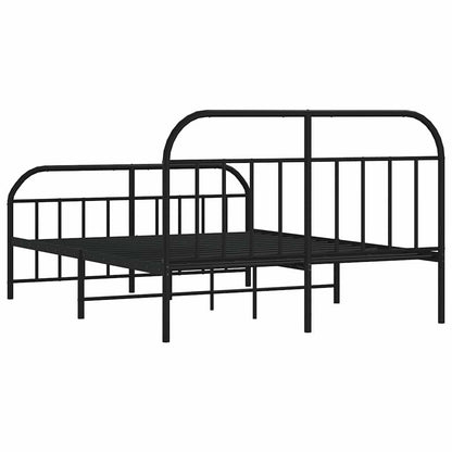 Giroletto senza Materaso con Pediera in Metallo Nero 180x200 cm