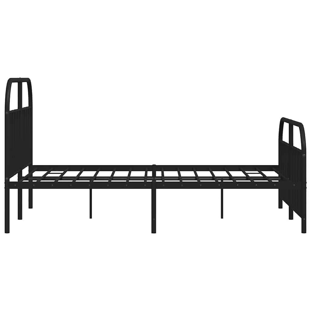 Giroletto con Testiera e Pediera Metallo Nero 183x213 cm | homemem39