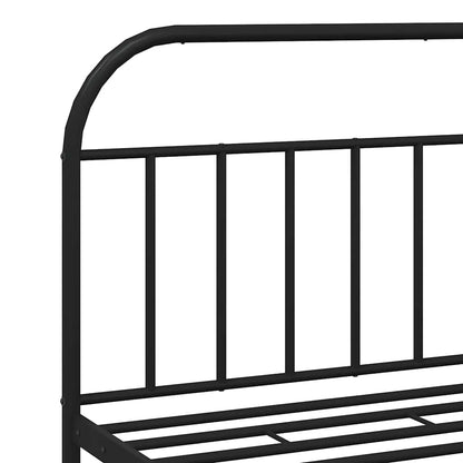 Giroletto con Testiera e Pediera Metallo Nero 183x213 cm | homemem39