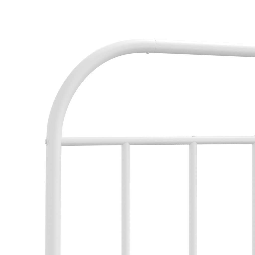 Giroletto con Testiera Metallo Bianco 90x200 cm | homemem39