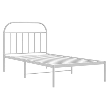 Giroletto con Testiera Metallo Bianco 107x203 cm | homemem39