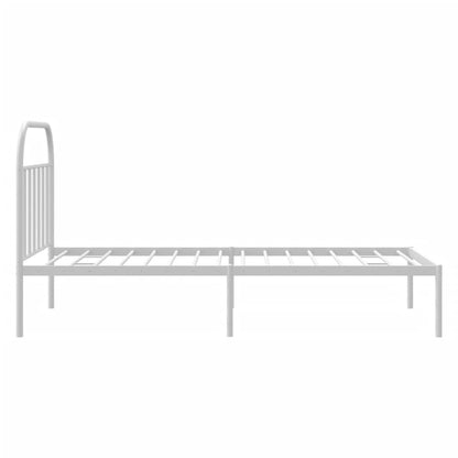 Giroletto con Testiera Metallo Bianco 107x203 cm | homemem39