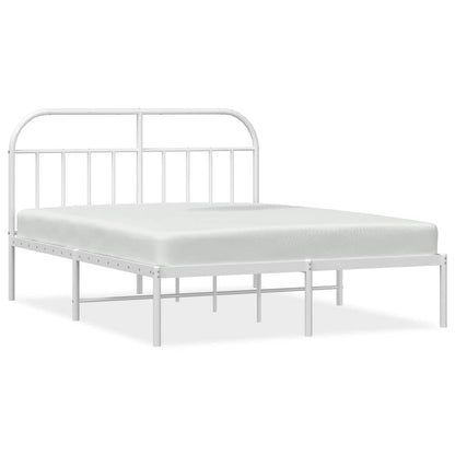 Giroletto con Testiera Metallo Bianco 150x200 cm | homemem39
