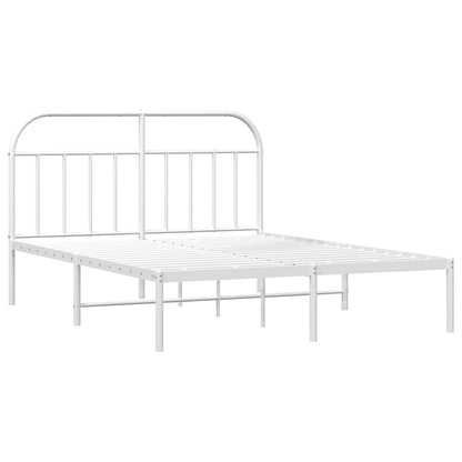 Giroletto con Testiera Metallo Bianco 150x200 cm | homemem39