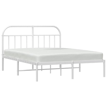 Giroletto con Testiera Metallo Bianco 150x200 cm | homemem39