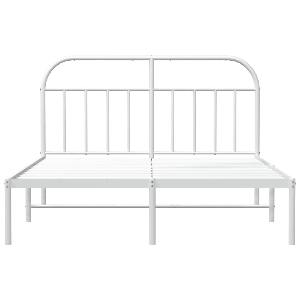 Giroletto con Testiera Metallo Bianco 150x200 cm | homemem39