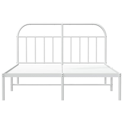 Giroletto con Testiera Metallo Bianco 150x200 cm | homemem39