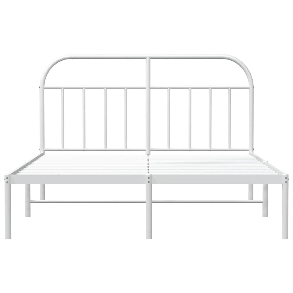 Giroletto con Testiera Metallo Bianco 150x200 cm