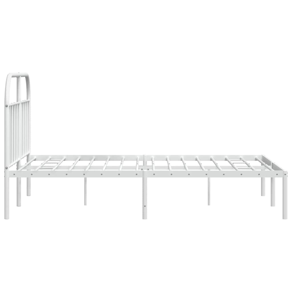Giroletto con Testiera Metallo Bianco 150x200 cm | homemem39