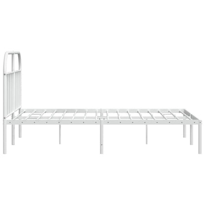 Giroletto con Testiera Metallo Bianco 150x200 cm | homemem39
