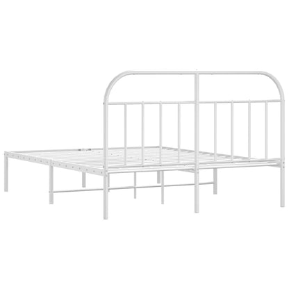 Giroletto con Testiera Metallo Bianco 150x200 cm | homemem39
