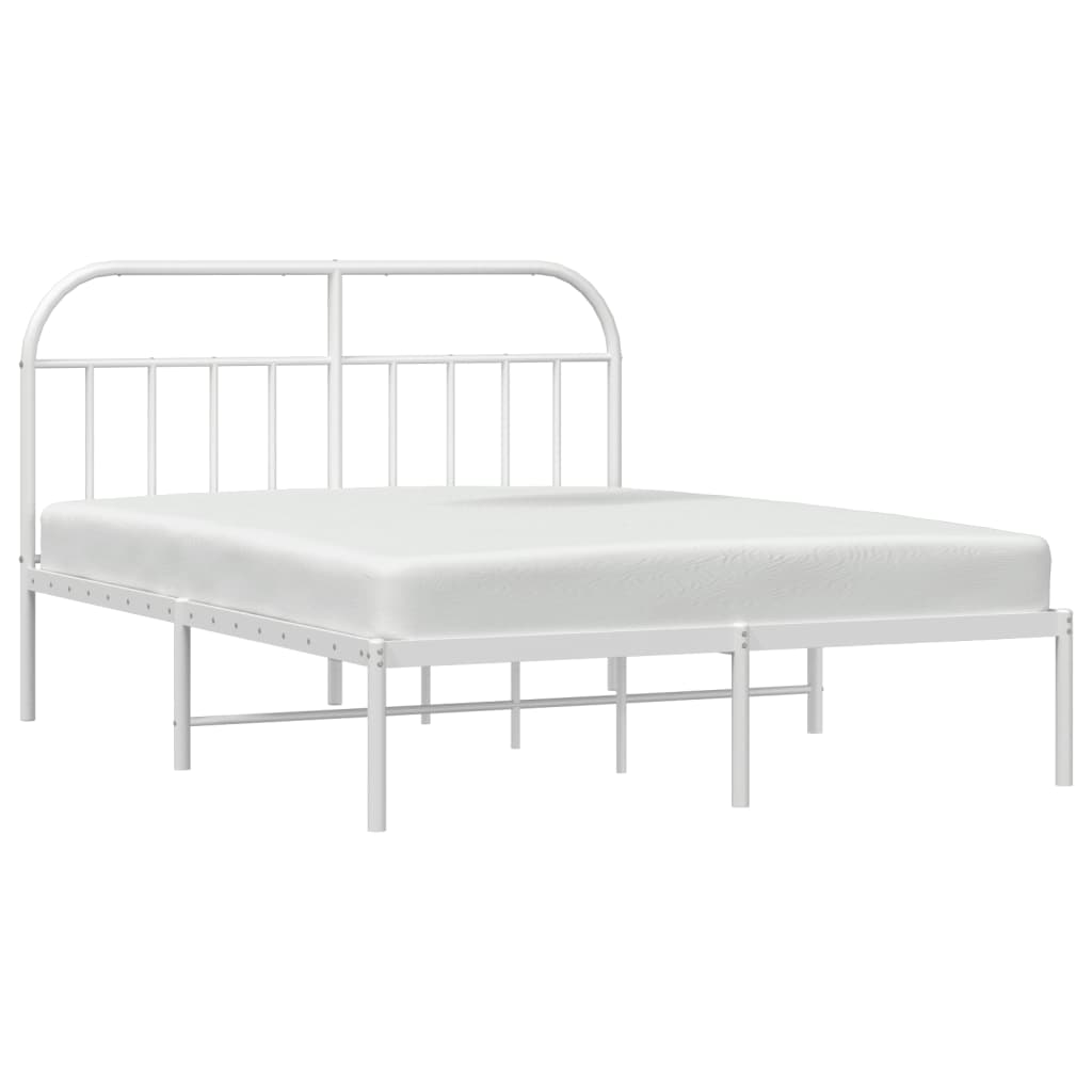 Giroletto con Testiera Metallo Bianco 180x200 cm | homemem39
