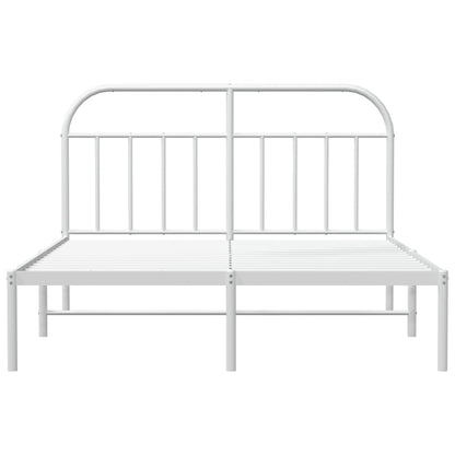 Giroletto con Testiera Metallo Bianco 180x200 cm | homemem39