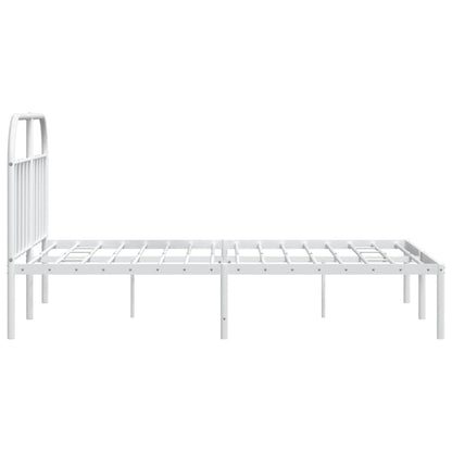 Giroletto con Testiera Metallo Bianco 180x200 cm | homemem39