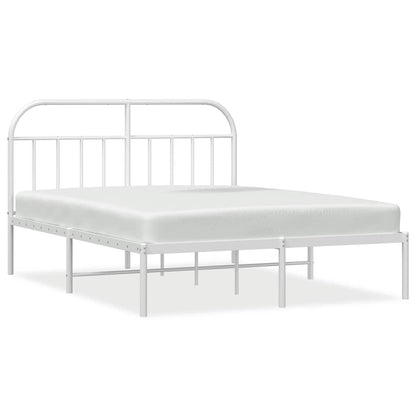 Giroletto con Testiera Metallo Bianco 183x213 cm | homemem39