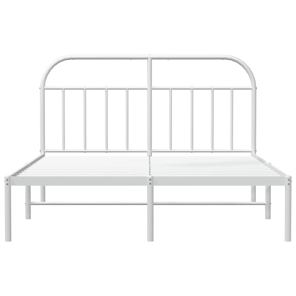 Giroletto con Testiera Metallo Bianco 183x213 cm