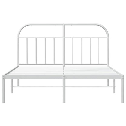 Giroletto con Testiera Metallo Bianco 183x213 cm