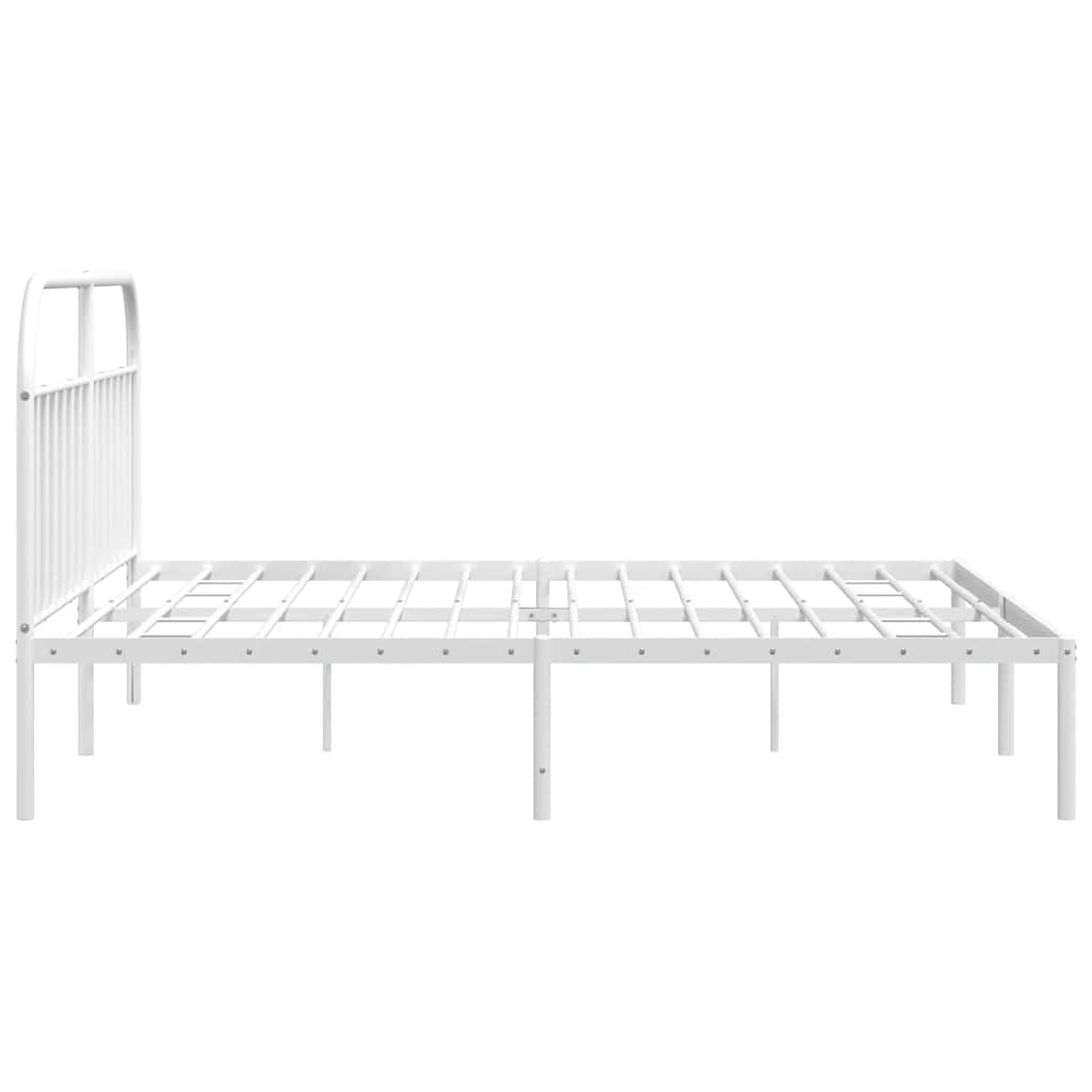 Giroletto con Testiera Metallo Bianco 193x203 cm | homemem39