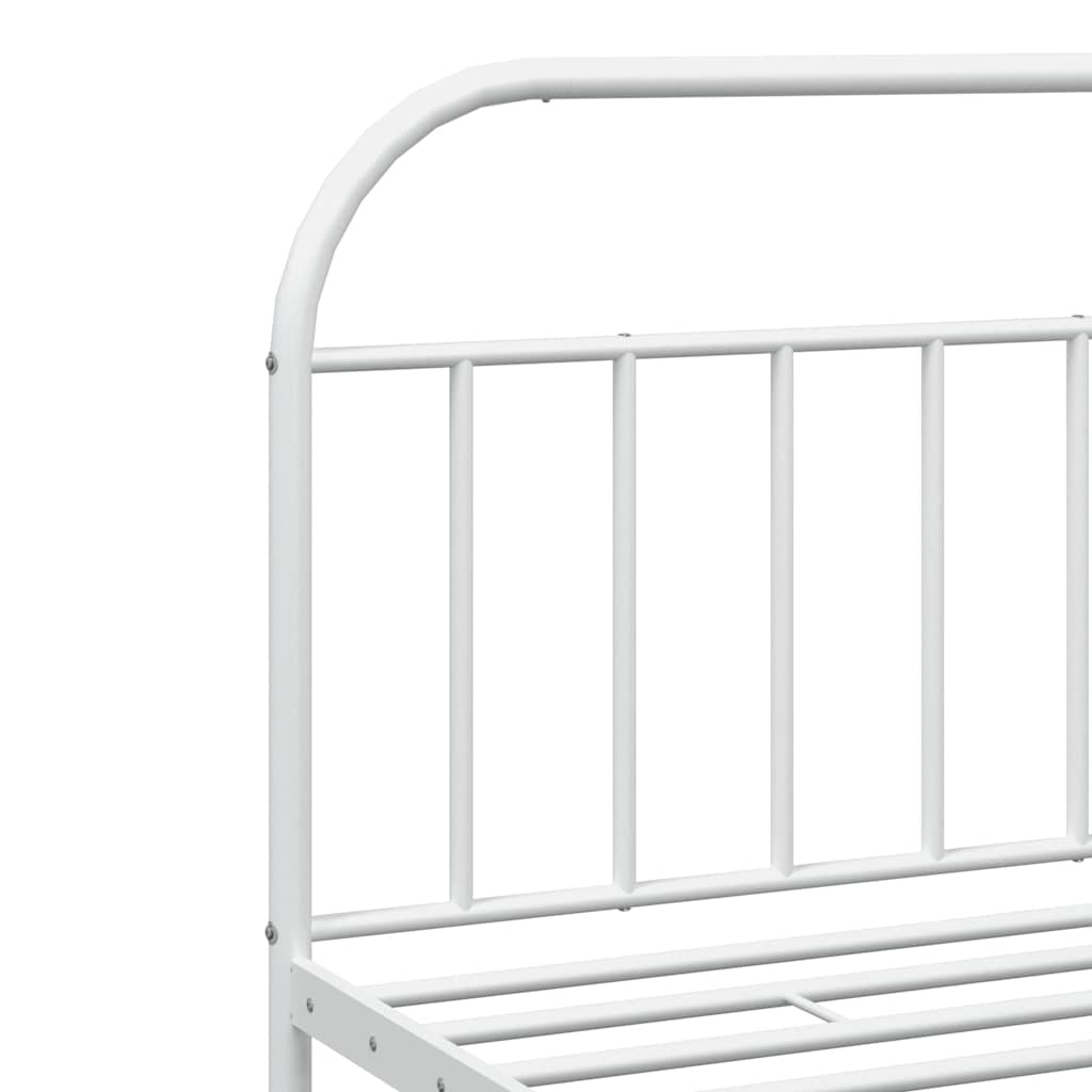 Giroletto con Testiera Metallo Bianco 193x203 cm | homemem39