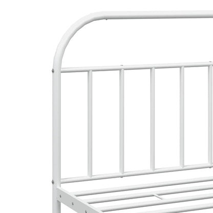 Giroletto con Testiera Metallo Bianco 193x203 cm | homemem39