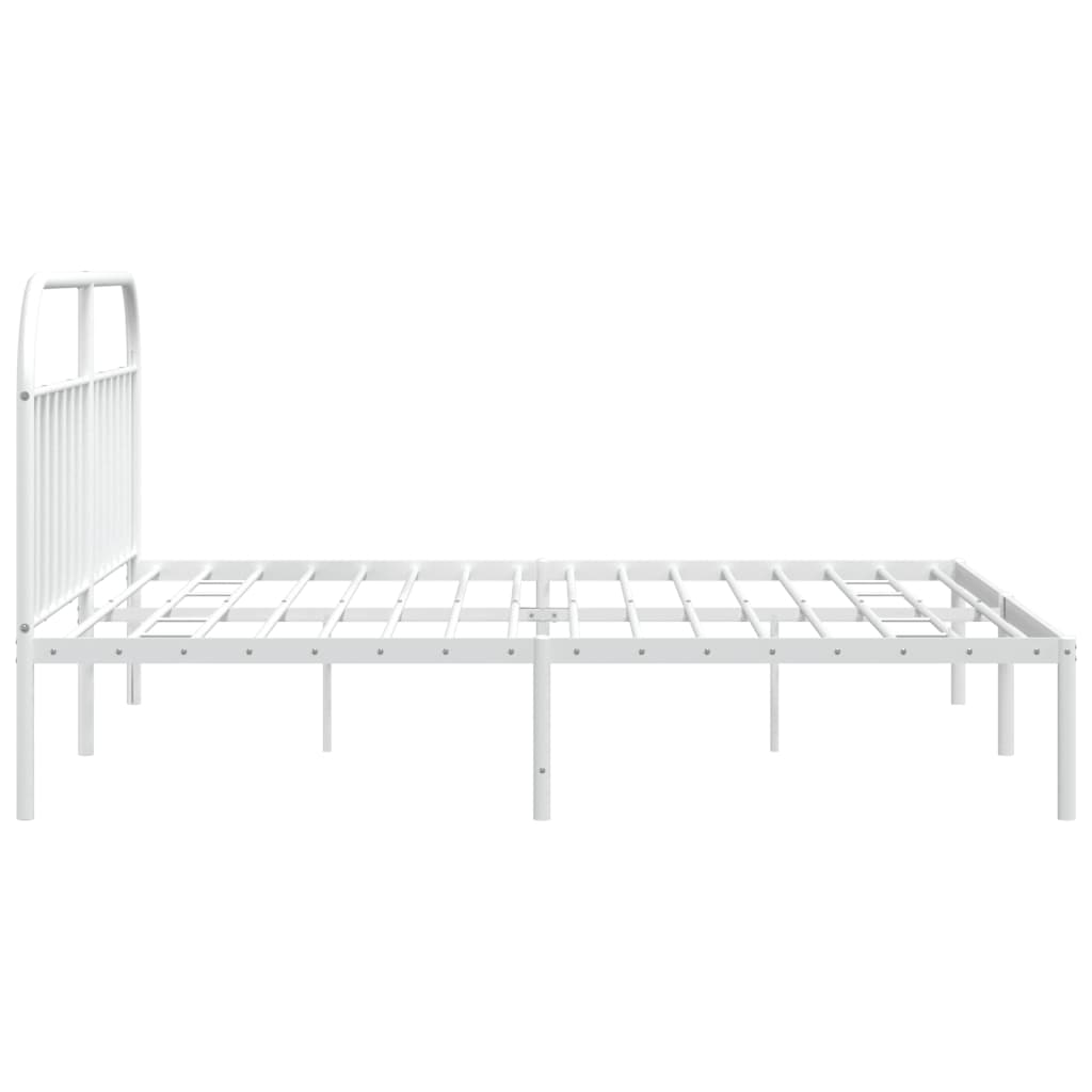 Giroletto con Testiera Metallo Bianco 200x200 cm | homemem39