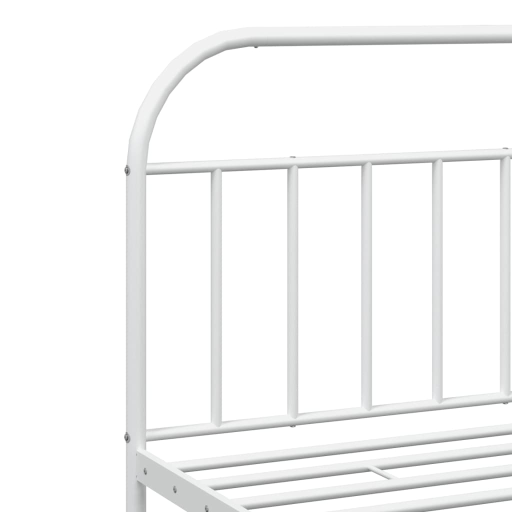 Giroletto con Testiera Metallo Bianco 200x200 cm | homemem39