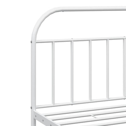 Giroletto con Testiera e Pediera Metallo Bianco 193x203 cm | homemem39