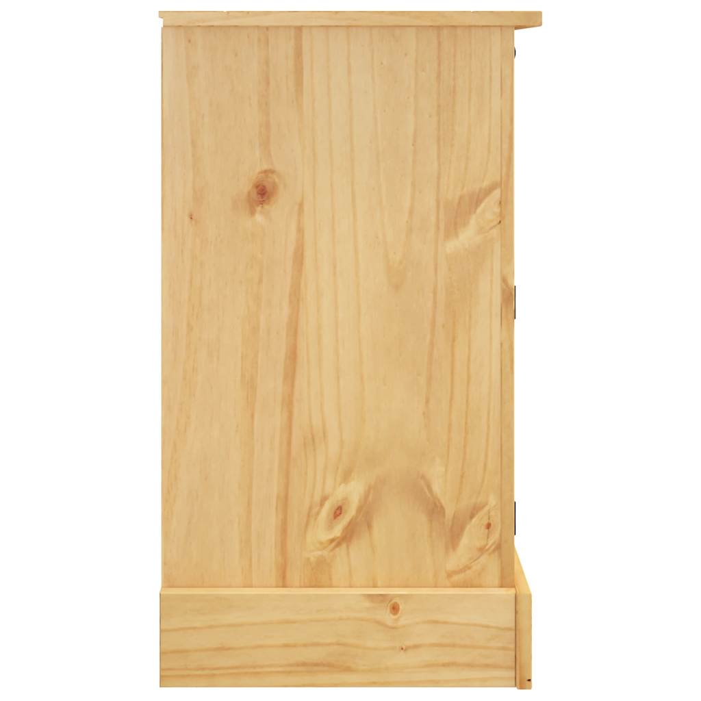 Credenza "Corona" Marrone 112x44x78 cm Legno Massello Pino Messicano