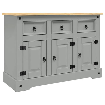 Credenza Corona Grigia 112x43x78 cm in Legno di Pino Messicano | homemem39