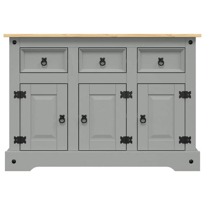 Credenza Corona Grigia 112x43x78 cm in Legno di Pino Messicano | homemem39