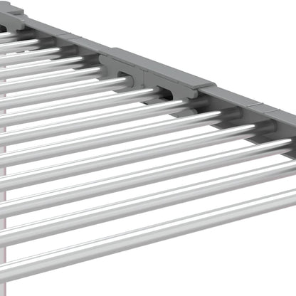 Stendibiancheria 83x(50-55)x(40-85) cm in Alluminio | homemem39