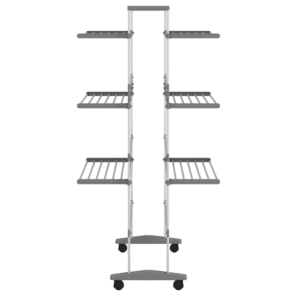 Stendibiancheria con Ruote 89x64x129 cm in Alluminio | homemem39