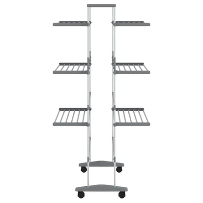 Stendibiancheria con Ruote 89x64x129 cm in Alluminio | homemem39