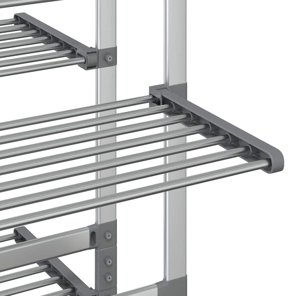Stendibiancheria con Ruote 89x64x129 cm in Alluminio | homemem39