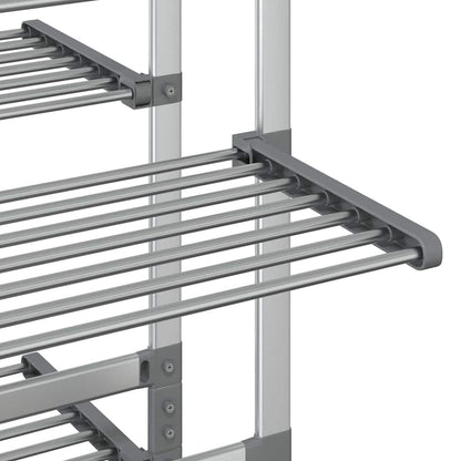 Stendibiancheria con Ruote 89x64x129 cm in Alluminio | homemem39