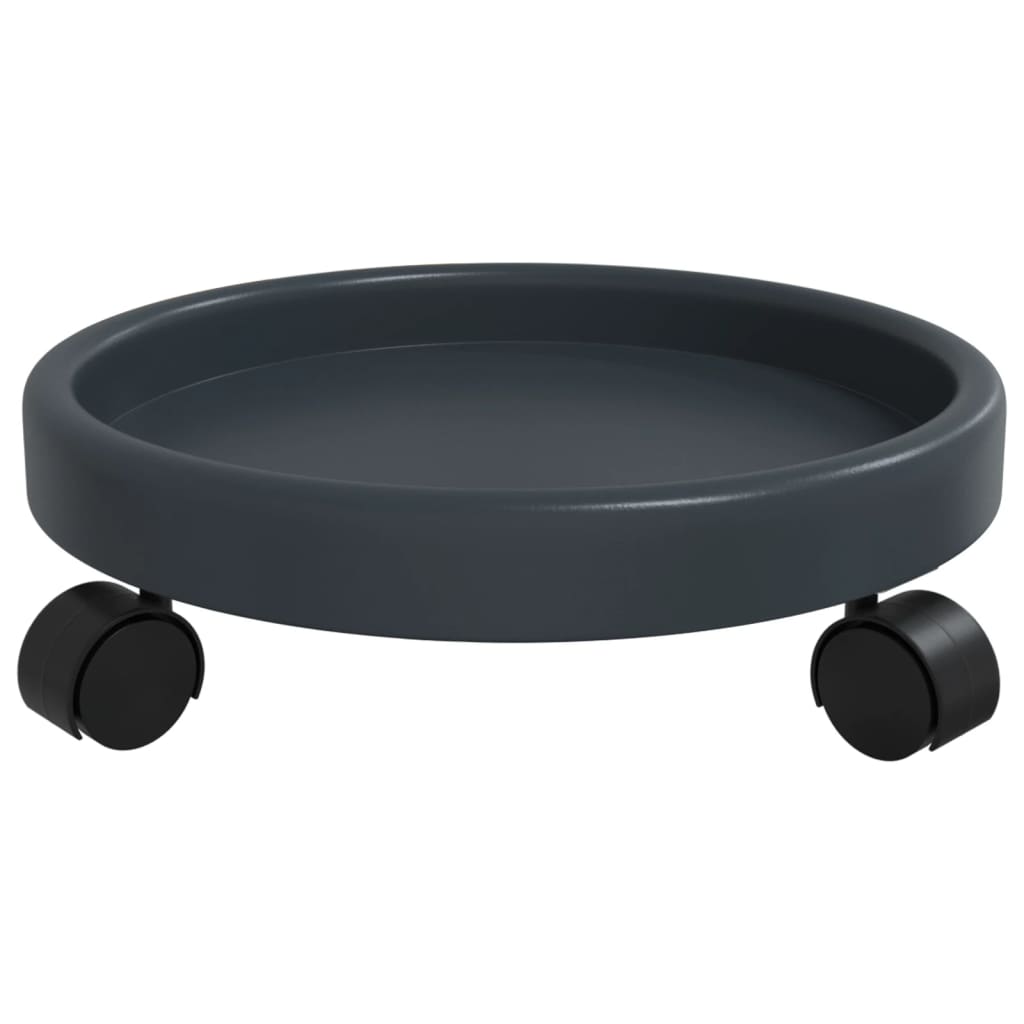 Carrelli per Piante con Ruote 2 pz Grigi Diametro 34 cm 35 kg - homemem39