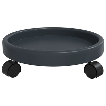 Carrelli per Piante con Ruote 2 pz Grigi Diametro 34 cm 35 kg - homemem39