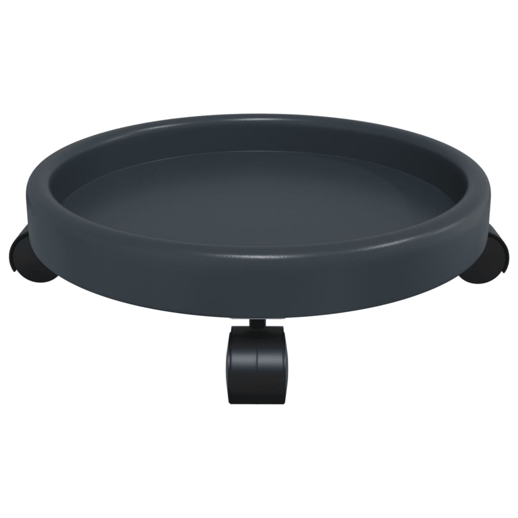 Carrelli per Piante con Ruote 2 pz Grigi Diametro 34 cm 35 kg - homemem39