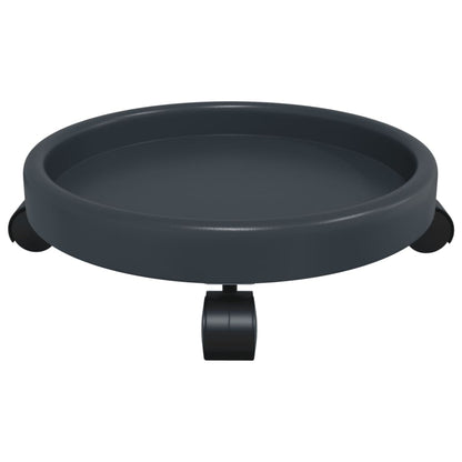 Carrelli per Piante con Ruote 2 pz Grigi Diametro 34 cm 35 kg - homemem39