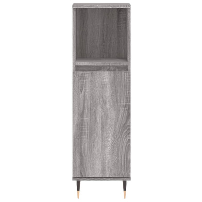 Set Mobili da Bagno 3 pz Grigio Sonoma in Legno Multistrato | homemem39