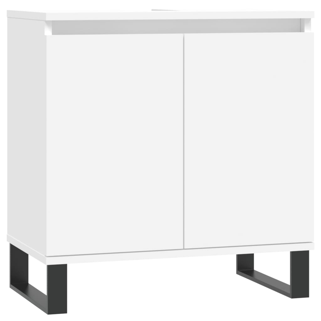 Set di Mobili da Bagno 3 pz Bianco in Legno Multistrato | homemem39